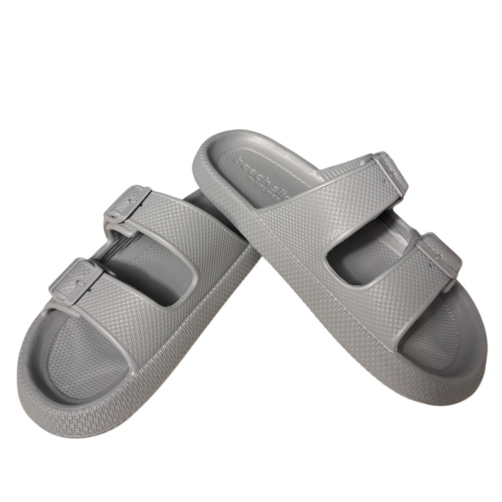 NEW J Slides Women's SoCool Gray Beach Slide Comfortable Sandals Size 10